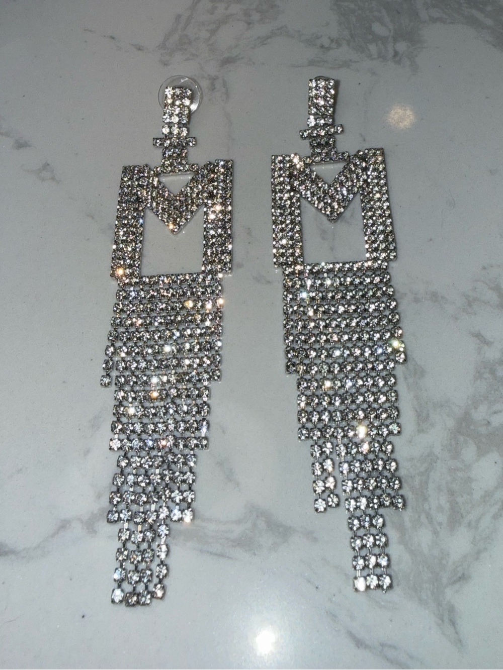 Revolve Alphabet ‘M’ Earrings in Silver